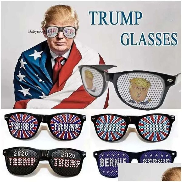 Outra festa de evento fornece o presidente do Donald Trump Trump Funny Glasses Festival USA Flag Patriótico Glassses Gretos Drop Delivery Home GA DHN