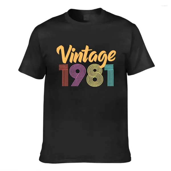 Camisetas masculinas 38º aniversário camisa vintage 1981 Mulheres personalizadas Mãe irmã amiga Pais esposa marido Party Group