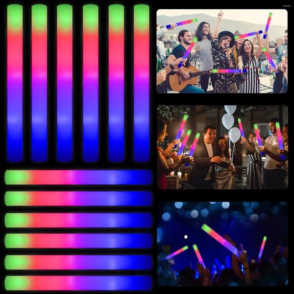 Parti Dekorasyonu 30 PCS RGB LED Glow Sticks Düğün Konseri İçin Hafif Köpek Stick Stage Doğum Günü Özelleştirilmiş Logo
