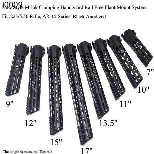 7/9/10/11/12/13.5/15/17 '' pollici Nuovo design M-LOK Retagoning Gerata Gerata Float Float Float System_Black Color