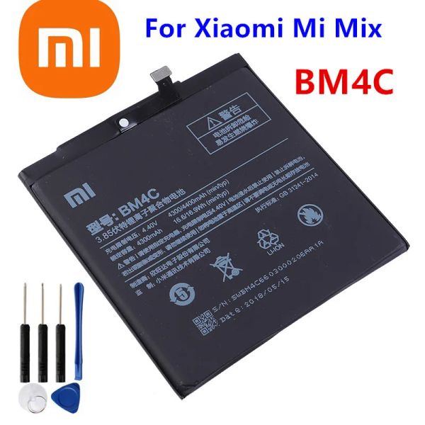 Baterias BM4C Bateria de telefone original para mi mix bateria xiaomi Mimix Baterias de substituição Xiaomi Bateria para Xiaomi Mi Mix 4400mAh