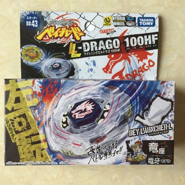 Tomy japonês Beyblade Metal Fight BB43 Lightning L Drago 100HF Lançador 240422