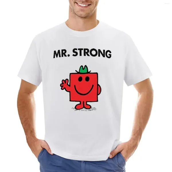 Polos da uomo Mr Strong T-shirt Boys Whites Plus Taglie per magliette bianche semplici