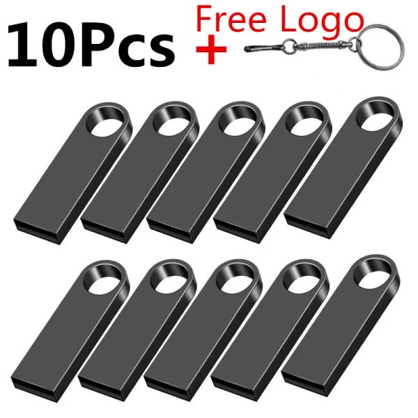 Azionamenti 10pcs/lotto USB Flash Pen Drive 4GB 8GB 16gb 32 GB Waterproof Pendrive 64 GB Memory Stick Real Capacity Udisk CLE USB