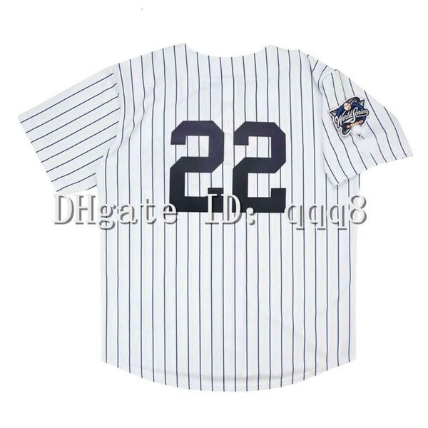 KOB 1999 World Series Derek 2 Jeter Retro Baseball Jersey Bernie 51 Williams Alex 13 Rodriguez Mariano 42 Rivera Roger 22 Clemens Andy 46