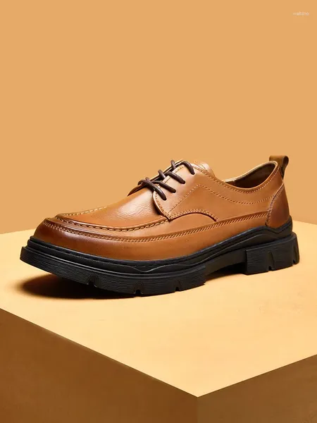 Sapatos casuais de ponta maduros maduros frios de renda preta derby soled soled homem vestido formal traje oxfords