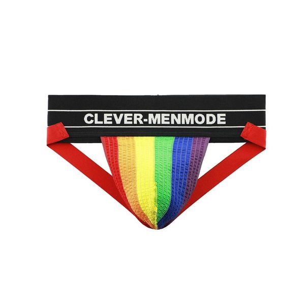 Slievi mutandine Menmode Clever-Menmode Jockstrap G Strings Sexy Underwear Wide Whip Wion Cotton Thong Cotton Penis Erotic Penis Case Mutandine Bikini Underpants Y240425