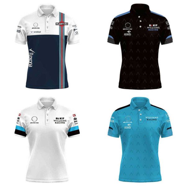 Летняя новая рубашка F1 гоночный костюм Williams Benz Команда футболка Polo Men's Lys Common Women Polos Tops 5xl2 Шорты GEDP