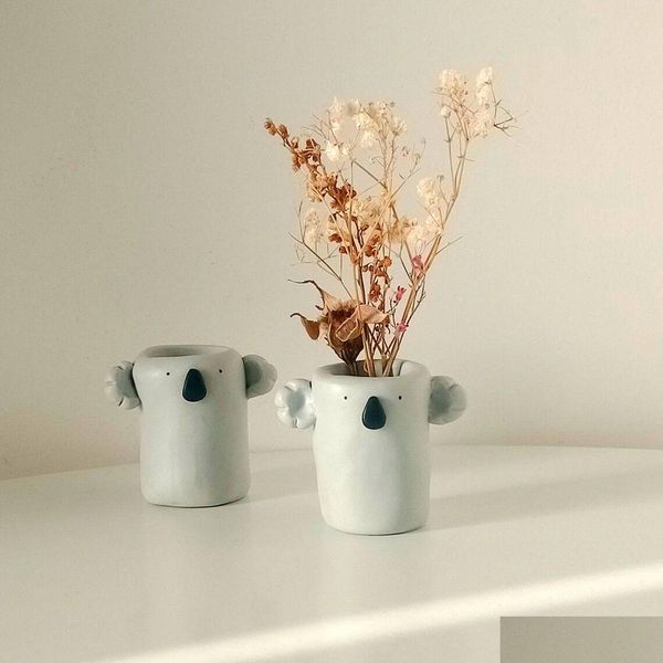 Vasen kleine Vase aus Polymerton Drop Lieferung Hausgarten Dekor Dhu2y
