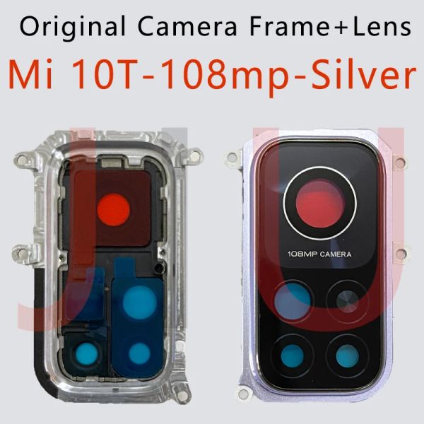 Frames für Xiaomi Mi10t Mi 10T Pro Back Kamera Glaslinse mit Rahmen Hauptglaslinse, während Mi 10t Pro Klebstoff klebrig ist