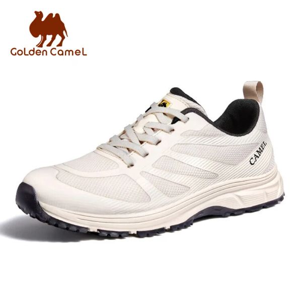 Botas de camelo dourado para caminhadas ao ar livre Sapatos de caminhada casual Sapatos esportivos para homens primavera 2023 Novo tênis respirável montanhismo