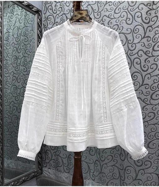 Camicie da donna in cotone 2024 Autunno inverno designer Fashi