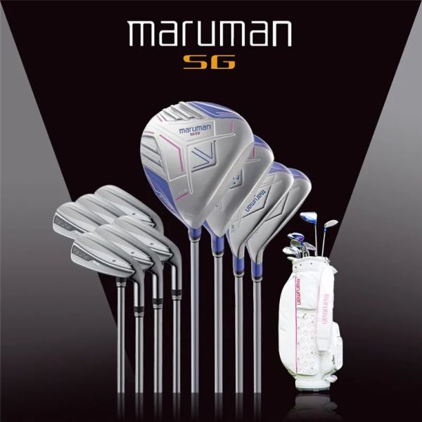 Клубы Maruman SG Golf Women's Women's Fult Set Set Graphite Wans 11ps 4 Wood 6 Irons 1 клюшка и сумка