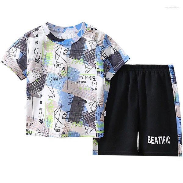 Set di abbigliamento Summer Baby Boy Clothes Sport Children Short Maniche T-shorts Shorts 2PCS BASSI DASCIUNMARE 3-12 ANNO