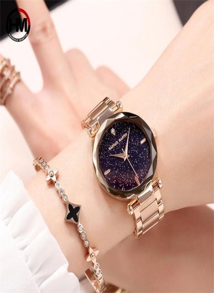 Hannah Martin Luxury Women039S Bracciale orologi Rose Gold Diamond Ladies Watch Steel Starp Japan Quartz Movement Relogio Femini1928159