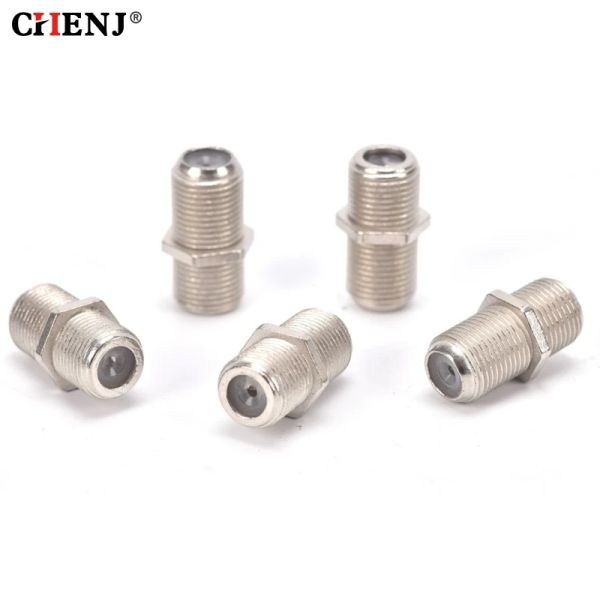 Receptores 10pcs fêmea f/f rg6 coaxial coaxial Cabo SMA RF Coaax Connector F Tipo de acoplador Adaptador do conector Plug para Extensão de Antena de TV