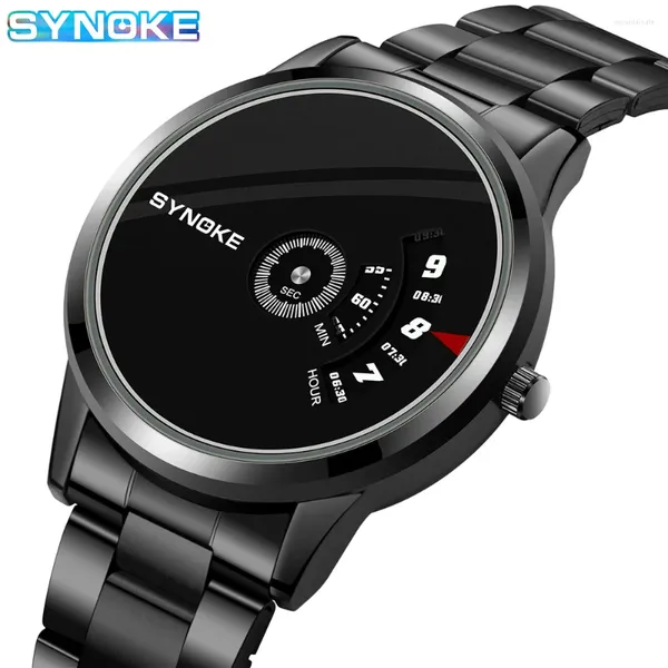 Relógios de pulso Synoke Watch Casual for Men Waterproof Full Steel Watches Creative Mon Pointer Male Relógio Relogio Masculino