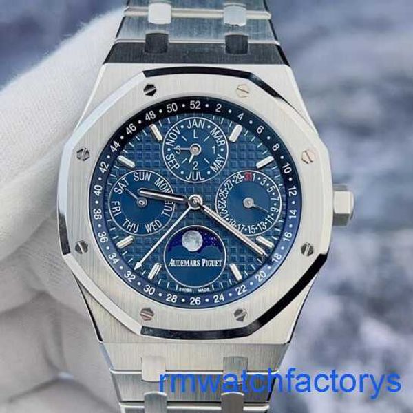 AP Athleisure Orologio da polso Royal Oak Series 26574st Blue Plate Strip Acciaio Striscia eterna Precisione Acciaio da 41 mm Orologio meccanico automatico