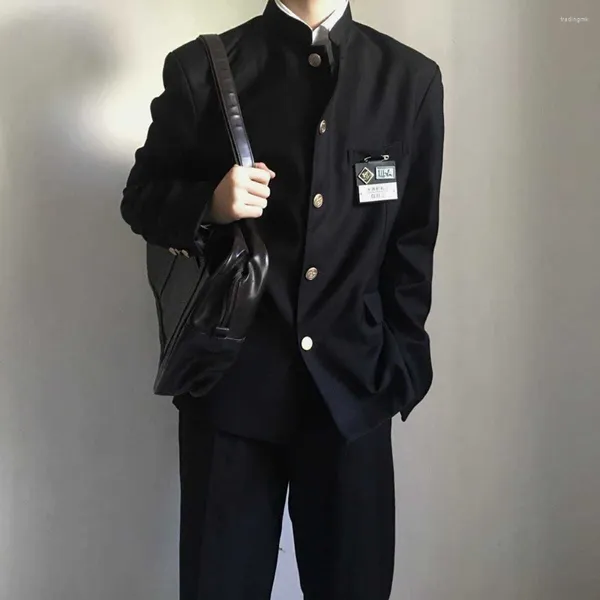 Ternos masculinos 1 japonês japonês uniforme de uniforme de colarinho de colarinho superior de primavera de merda de tendência de vento da escola de casaco