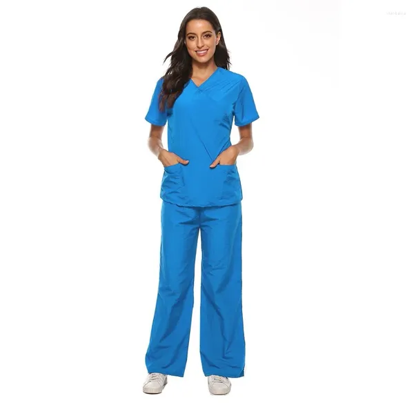 Pantaloni da donna Pantaloni Abbite Uniforms Donne Scrubs Set di medici Accessori per infermieri Clinica Set di abbigliamento da lavoro di bellezza di bellezza