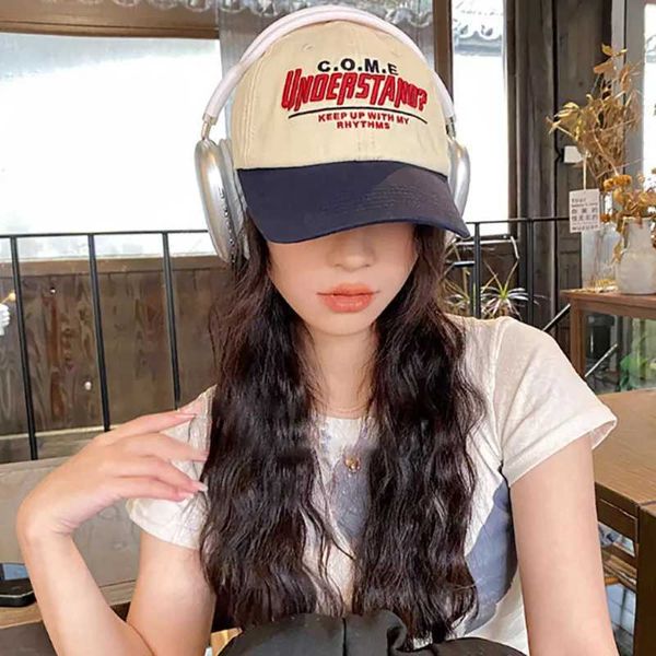 Ball Caps Cotton Ramoidery Lettere Baseball Cap da baseball per uomini uomini Fashion Patchwork Snapback Capsk Caps JK Hip Hop Sport Visor Cappelli J240425