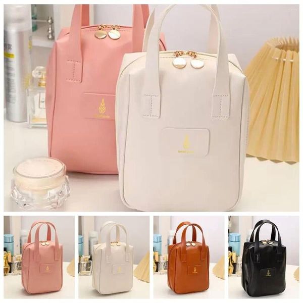 Sacchetti cosmetici borsa da trasporto coreano per donne eleganti borsetta da viaggio in pelle per la pelle da viaggio in pelle elegante