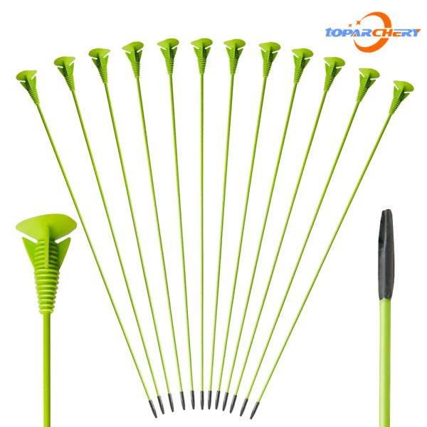 Arrow 6/12pcs Okçuluk enayi ok çocukları, açık okçuluk oyunları için av fiberglas oklar pratik yapmak çocuklar yay atış pratiği