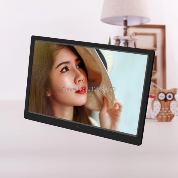 Quadro novo LED de 15 polegadas LED Backlight HD 1280*800 FUNÇÃO FUNÇÃO FUNÇÃO FUNÇÃO DIGITAL FOTO DIGITAL ÁLBUM Eletrônico Digitale Picture Music Video