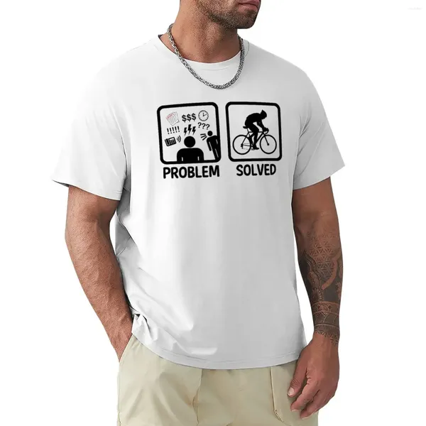 Мужская половая проблема смешная проблема решенная велосипедная футболка плюс размеры хиппи одежда таможенные мужские белые футболки