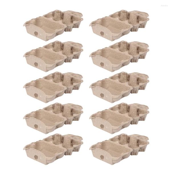 Garrafas de armazenamento 10 PCs Refrigerador Seis bandejas de ovo Travel Recipientes descartáveis Organizador de papel rack