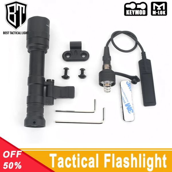 Luzes wadsn m600 m300 lanterna tática M640m340 Série branca Base de rotação de trilho leve branca FIT MLOK Keymod 20mm Rail picatinny