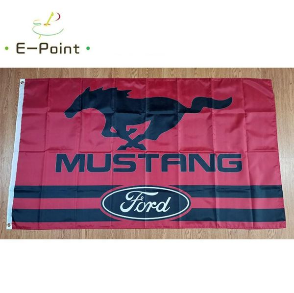 Ford Mustang araba bayrağı kırmızı 35ft 90cm150cm Polyester Flags Banner Dekorasyon Uçan Ev Bahçesi Festival Hediyeleri5748784