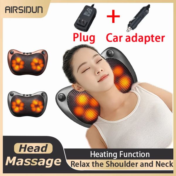 Massageador 20 Massagem travesseiro de cabeça Relaxe massagem elétrica no pescoço Massagem para aliviar a dor no ombro e na cintura