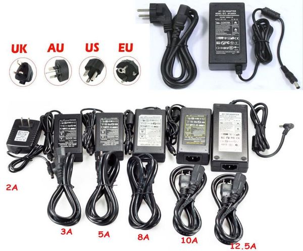 Adattatore trasformatore LED di commutazione Alimentatore 110240 V AC DC 12V 2A 3A 4A 5A 6A 7A 8A 10A Strip Light 5050 35288323888