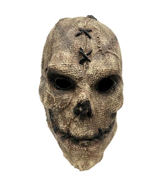 Horror Realistic Scarecrow Masches Cosplay costume di Halloween per adulti spaventosi in lattice Halloween Costume Skull Skull Party Halloween 2202633339