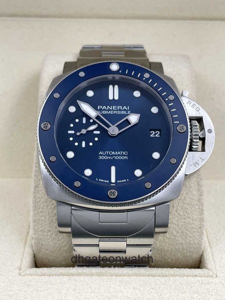 Relógios de designer de ponta para a série de submarinos do mar Peneraa PAM02068 Relógio de homens mecânicos automáticos 42mm original 1: 1 com logotipo e caixa real