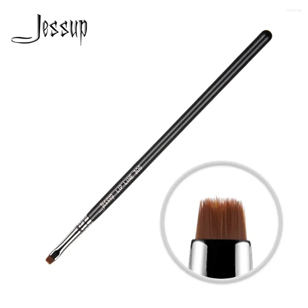 Макияж щетки jessup Single Brush Precise Lip Line 1pc Высококачественные профессиональные волокные волосы деревянная ручка для красоты инструмент помады 306