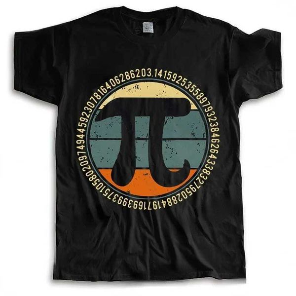 Herren T-Shirts Vintage Retro Pi T-Shirt Männer reines urbanes T-Shirt Kurzarm Algebra Hemd Mathematik Lehrer Tee Tops Kleidungsgeschenk für Lehrer Tag T240425