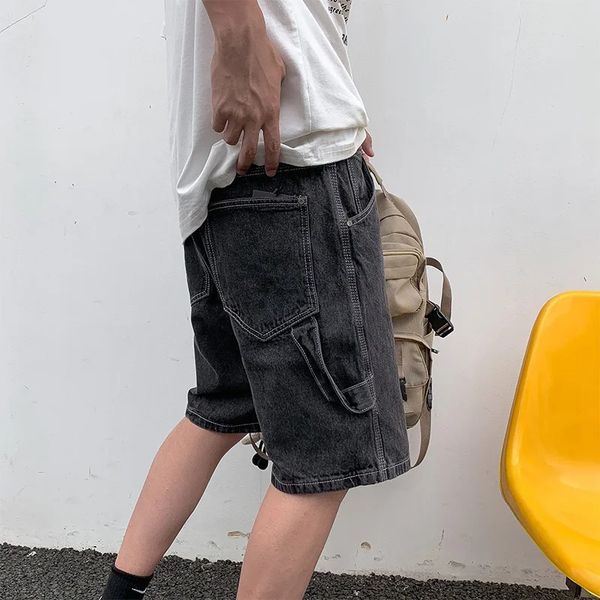 Плюс размер S-3XL Men Denim Shorts Summer Casual Fashion Classic Cotlon Wide Shishinging Shishparing Elastic Loose Wear Jogger 240422