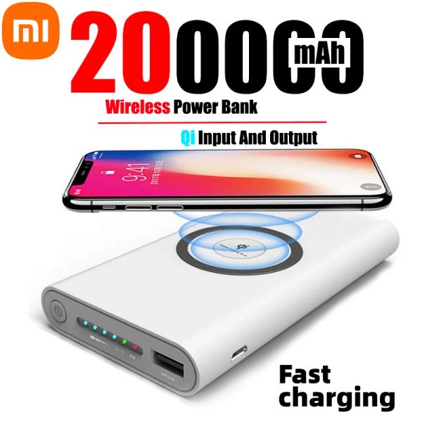 Bank Xiaomi 200000Mah Power Bank Ultralarge Capacity Universal Wireless addebiti rapidi Power Bank sottile e portatile Spedizione gratuita