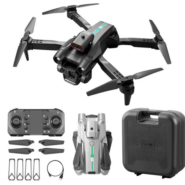 Drones KBDFA S92 Drone Triple Câmera HD1080P Evitar Obstáculo Motor Motor Quadcopter O fluxo óptico WiFi FPV RC Helicópteros Toys Presentes