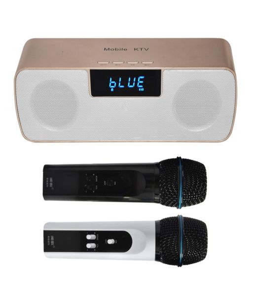 Com 2pcs Mic Karaoke System n 200 microfone portátil com alto -falante Bluetooth Amplificador sem fio KTV4929881