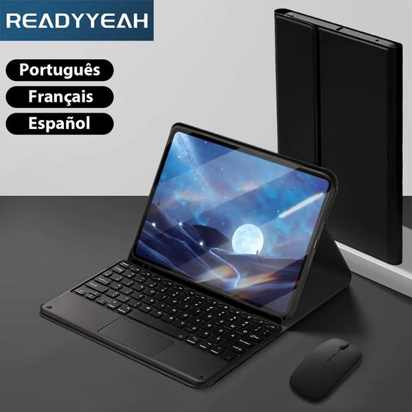 Per iPad Case Pro 11 Air 1234th con Pen Tray Funda 8910th Generation Copertura magnetica Tastiera Bluetooth Mouse 240424