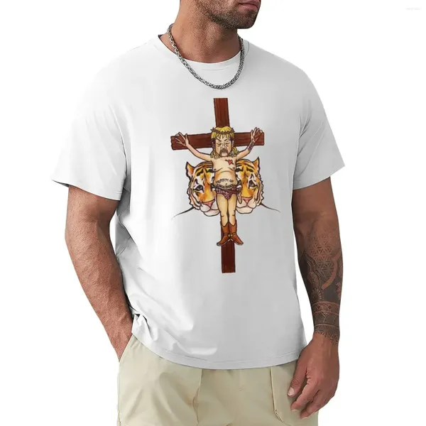 Männer Polos Tiger Jesus T-Shirt Sports Fans Ausgabe Schweiß Ästhetische Kleidung übergroße T-Shirt-Männer