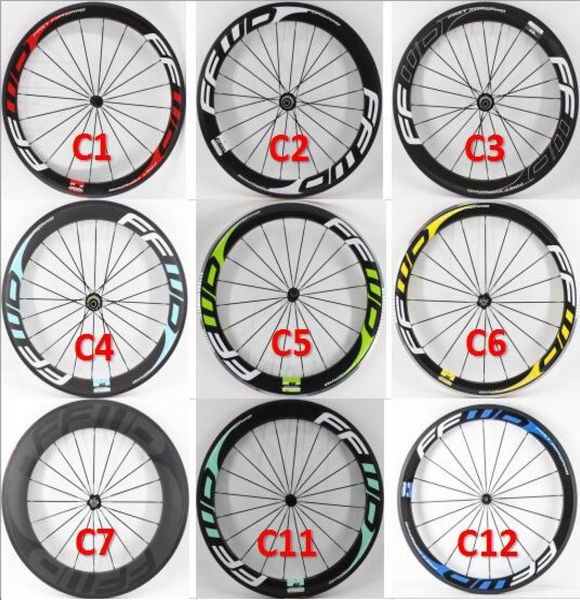 Bicicleta de bicicleta de estrada 700C nova 3K UD 12K FILHO COMPLETO DE FIBRA DE CARBONA FILHO DE BICICLETO DE CARCUBRO TUBULAR CLINCHER RIMS COMBLEMENTE NAVES DE 98884512