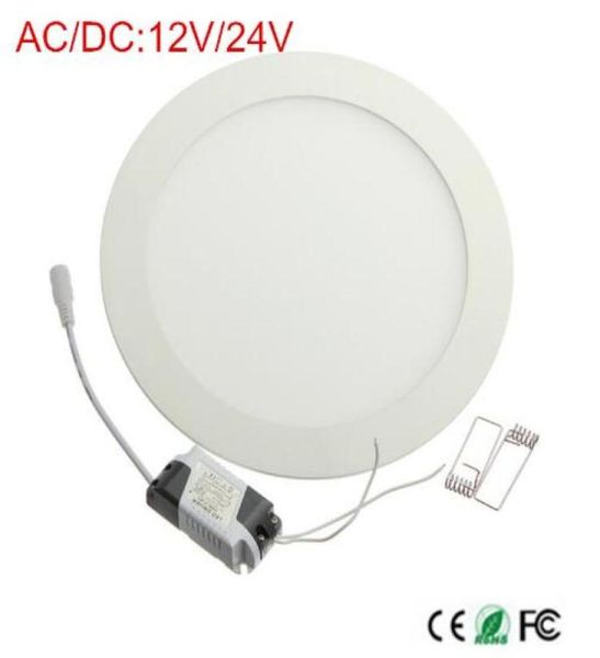 ACDC 12V 24V LED Downlight 3W 4W 6W 9W 12W 15W 25W LED Tavan Gömülü Izgara Downlight Yuvarlak Panel Işık 7208450