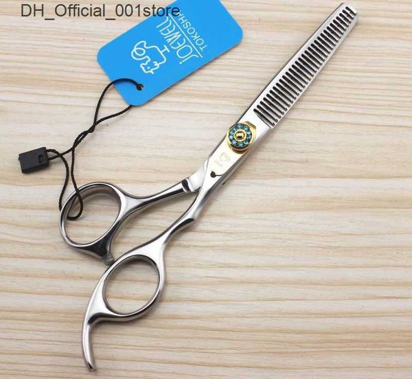 Forbici per capelli joewell da 6,0 pollici maniglia argento taglio dei capelli/ diradamento forbici per capelli con gemma 6cr barbiere professionale q240425