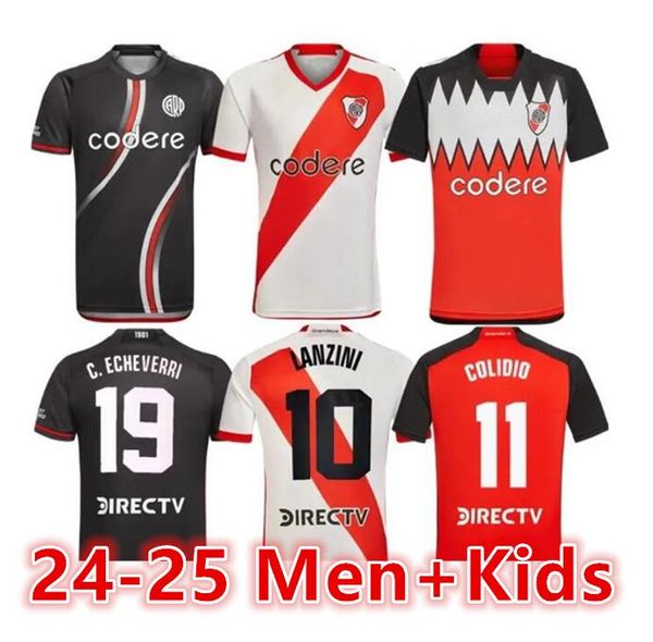 2023 24 River Plate Soccer Trikots Männer Set Kids Kit 2023 24 Camiseta de Futbol de la Cruz Beltran Borja Solari Simon Football Shirt Fans Spieler Version Home Away