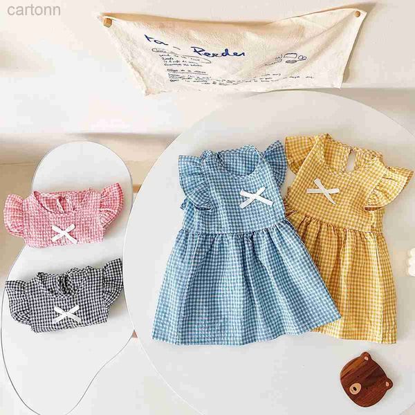 Abiti da ragazza Sanlutoz Adorabili bambine estate abiti da bambina puro cotone in stile coreano principessa abito per bambini in stile d240425