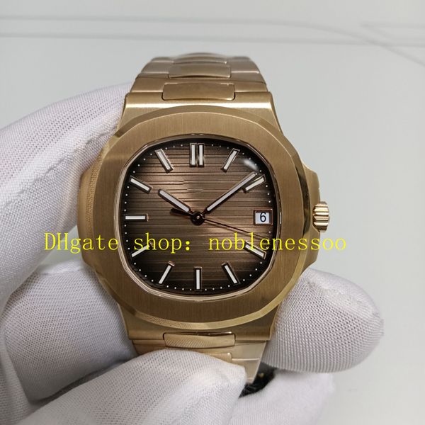 Immagine autentica Super orologio 40mm Sapphire Glass 18k Dialcero marrone in oro rosa Everose Bracciale 3K Factory Cal.324 Movimento MOVIMENTO AUTOMATICO 3KF Sport Mechanical Sport Orologi